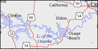 Highway map of Missouri thumbnail