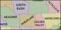 County map of Montana thumbnail