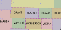 County map of Nebraska thumbnail