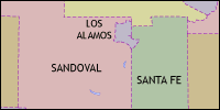 County map of New Mexico thumbnail