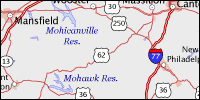 Highway map of Ohio thumbnail