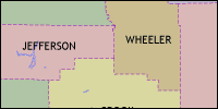 County map of Oregon thumbnail