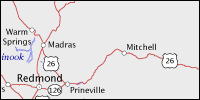 Highway map of Oregon thumbnail