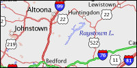 Highway map of Pennsylvania thumbnail