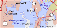 Highway map of Rhode Island thumbnail