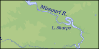 Physical map of South Dakota thumbnail