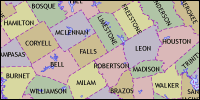 County map of Texas thumbnail