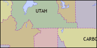 County map of Utah thumbnail