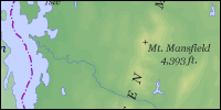 Physical map of Vermont thumbnail