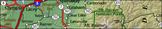 Highway map of Washington thumbnail