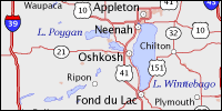 Highway map of Wisconsin thumbnail