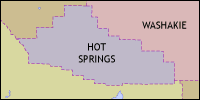 County map of Wyoming thumbnail